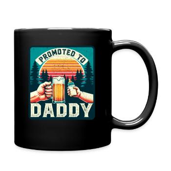 Werdender Papa loading Zukünftiger Vater - Tasse einfarbig - Schwarz - Rechts