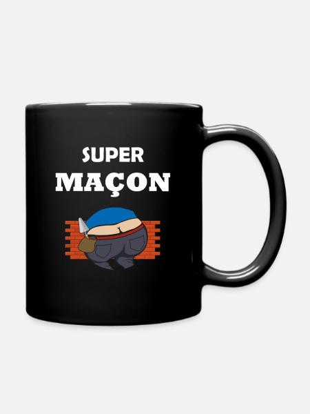 Humour super maçon - Sourire du maçon - Raie - Mug uni - noir