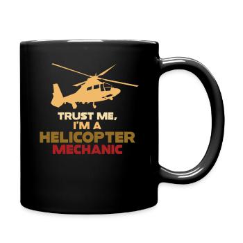 Trust Me I'm A Helicopter Mechanic - Full Colour Mug - black - Right