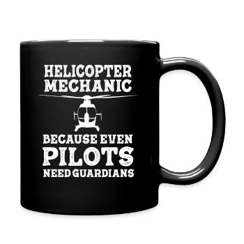 Helicopter Mechanic Guardian Pride - Full Colour Mug - black - Right