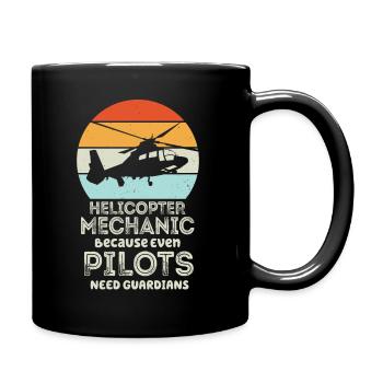 Hubschrauber-Mechaniker Wächter-Stolz - Tasse einfarbig - Schwarz - Rechts