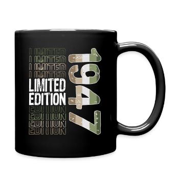 Limited Edition Since 1947 Birthday Vintage 1947 - Full Colour Mug - black - Right