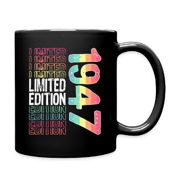 Limited Edition Since 1947 Birthday Vintage 1947 - Full Colour Mug - black - Right