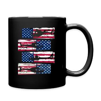 Pilote d’hélicoptère américain US Pride - Mug uni - noir - Droite