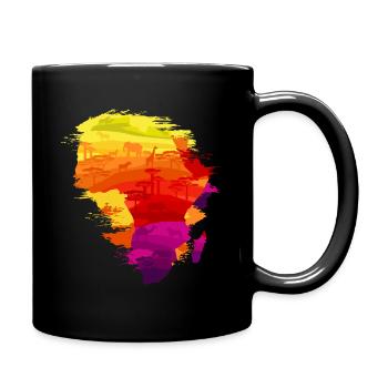 I left my heart in Africa - Tasse einfarbig - Schwarz - Rechts