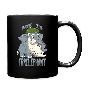 Elephant Pun for Seniors and Retirees - Full Colour Mug - black - Right