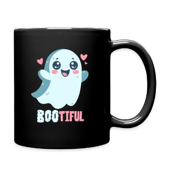 Geister-Wortwitz - Bootiful - Buh! - Tasse einfarbig - Schwarz - Rechts