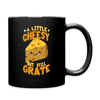 Cheese pun - Full Colour Mug - black - Right