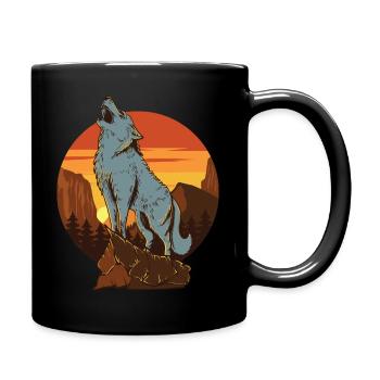 WOLF - Mug uni - noir - Droite