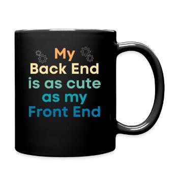 Mein Backend Ist So Süß Wie Mein - Tasse einfarbig - Schwarz - Rechts
