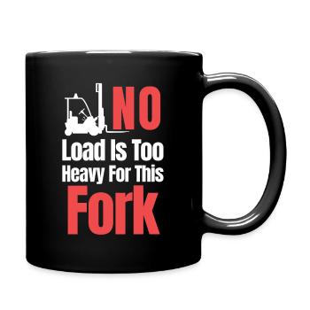 No load is too heavy for this fork funnier - Full Colour Mug - black - Right