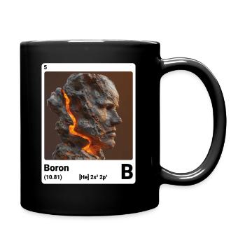 Bore - B - élément chimique 005 - Mug uni - noir - Droite