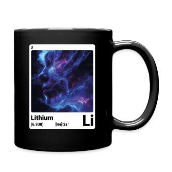 Lithium - Li - chemisches Element 003 - Tasse einfarbig - Schwarz - Rechts