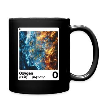 Periodensystem Element Sauerstoff (O) 008 - Tasse einfarbig - Schwarz - Rechts