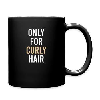 Just For Curly Hair Funny Wavy Afro - Full Colour Mug - black - Right
