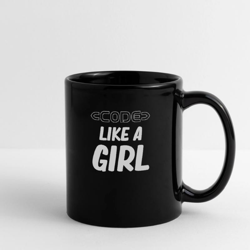 Coder comme une fille programmeuse fille ordinateur Mug uni