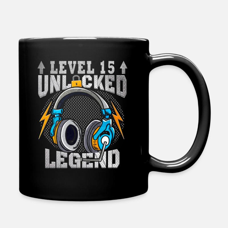 15e anniversaire - 15 ans Niveau 15 débloqué - Mug uni - noir