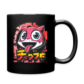 Graffiti Japonais Mignon Coquine Anime Chat - Mug uni - noir - Droite