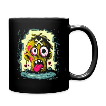 Beschütze den Eingang zur Kerker Zombie Pirat - Tasse einfarbig - Schwarz - Rechts