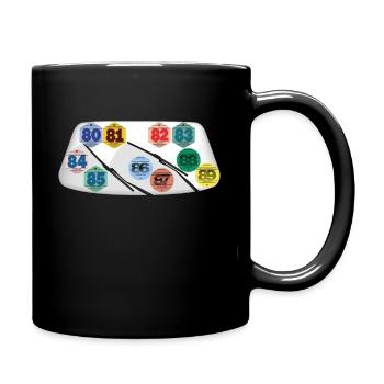 Vignette Auto Vintage Années 80 Voiture - Mug uni - noir - Droite