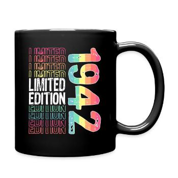 Limited Edition seit 1942 Geburtstag Vintage 1942 - Tasse einfarbig - Schwarz - Rechts