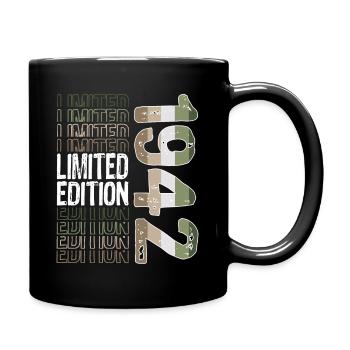 Limited Edition seit 1942 Geburtstag Vintage 1942 - Tasse einfarbig - Schwarz - Rechts