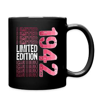 Limited Edition seit 1942 Geburtstag Vintage 1942 - Tasse einfarbig - Schwarz - Rechts