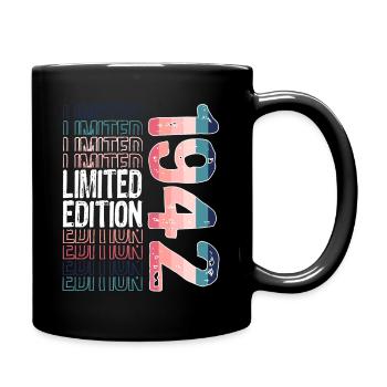 Limited Edition seit 1942 Geburtstag Vintage 1942 - Tasse einfarbig - Schwarz - Rechts