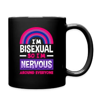 Bisexuel Amour Tout Le Monde Nerveux - Mug uni - noir - Droite
