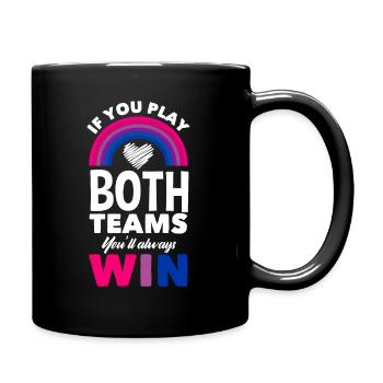 Bisexuell Stolz Regenbogen - Tasse einfarbig - Schwarz - Rechts