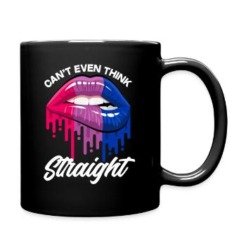 Stolze Bisexuell Lippen Bisexualität - Tasse einfarbig - Schwarz - Rechts