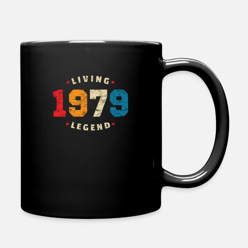 1979 Geburtstag Retro Living Legend - Tasse einfarbig - Schwarz