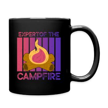 Expert du feu de camp Expert en camping - Mug uni - noir - Droite