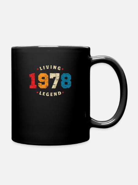 1978 Geburtstag Retro Living Legend - Tasse einfarbig - Schwarz