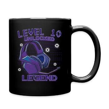Tenth Birthday Boy 10 Years Gaming Gamer - Full Colour Mug - black - Right