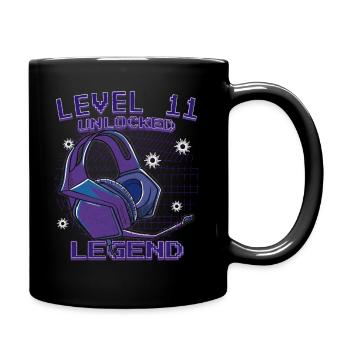 CADEAU D’ANNIVERSAIRE DE JOUEUR DE JEU DÉBLOQUÉ DE NIVEAU 11 - Mug uni - noir - Droite