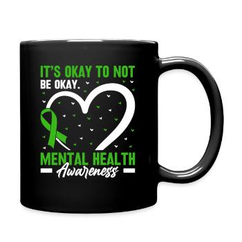 mental health psychologist depression - Full Colour Mug - black - Right