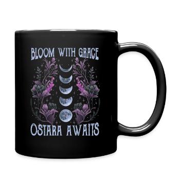 Ostara Witch Moon Eostre Spring Eastern - Full Colour Mug - black - Right