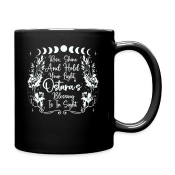 Ostara Witch Moon Eostre Spring Eastern - Full Colour Mug - black - Right