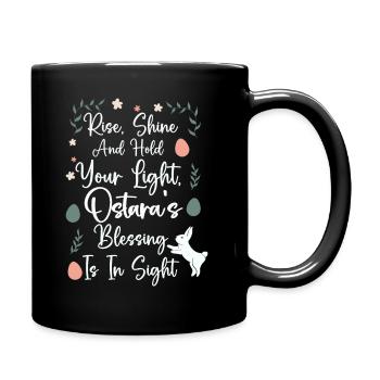 Ostara Witch Moon Eostre Spring Eastern - Full Colour Mug - black - Right
