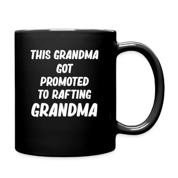 This granny was promoted to rafting granny Canoe - Full Colour Mug - black - Right