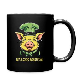 Pork Chef Chef: Let's cook something! - Full Colour Mug - black - Right