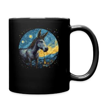Starry Sky Donkey - Full Colour Mug - black - Right
