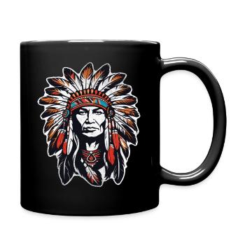 Indianer - Indianer - USA - Tasse einfarbig - Schwarz - Rechts