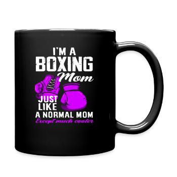 Boxe maman maman cadeau - Mug uni - noir - Droite