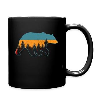 Grizzly Bear Bear Vintage - Full Colour Mug - black - Right