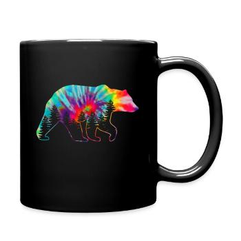Teinture de cravate d’ours grizzly - Mug uni - noir - Droite
