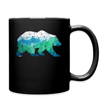 Bear Grizzly Bear - Full Colour Mug - black - Right