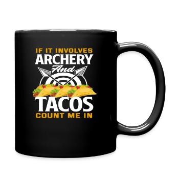 Bow Archery Tacos - Full Colour Mug - black - Right