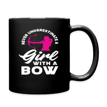 Femme fille hobby tir à l'arc - Mug uni - noir - Droite